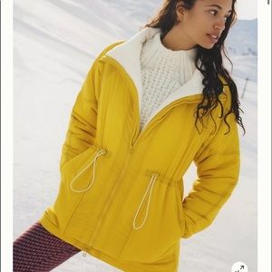 anthropologie allyson sherpa lined jacket size small